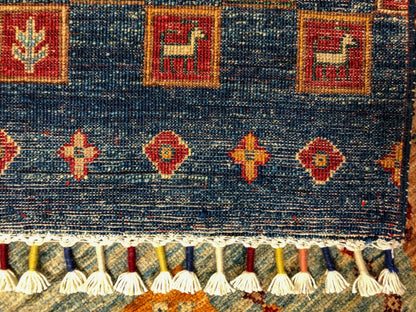Khorjin/Gabbeh (9'00"x11'09") blue/multicolor
