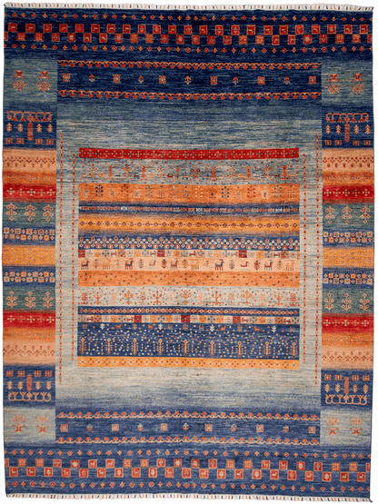 Khorjin/Gabbeh (9'00"x11'09") blue/multicolor - Nuvé