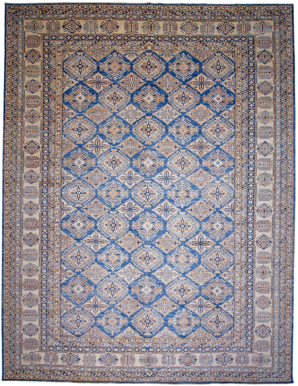 Antique Washed Super Kazak (10'06"x13'08") blue/ivory - Nuvé