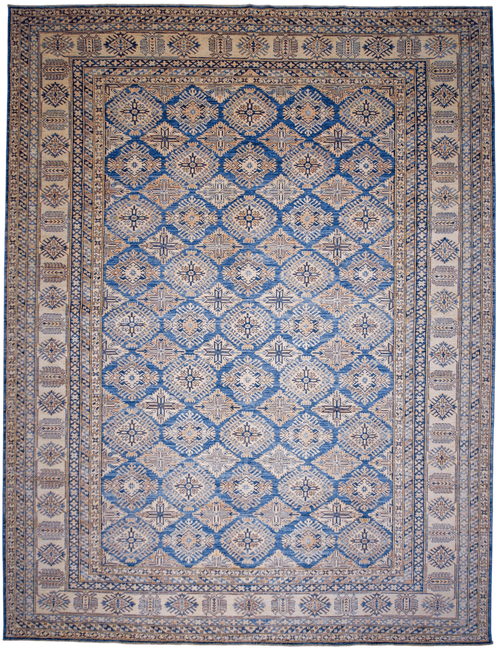 Antique Washed Super Kazak (10'06"x13'08") blue/ivory - Nuvé