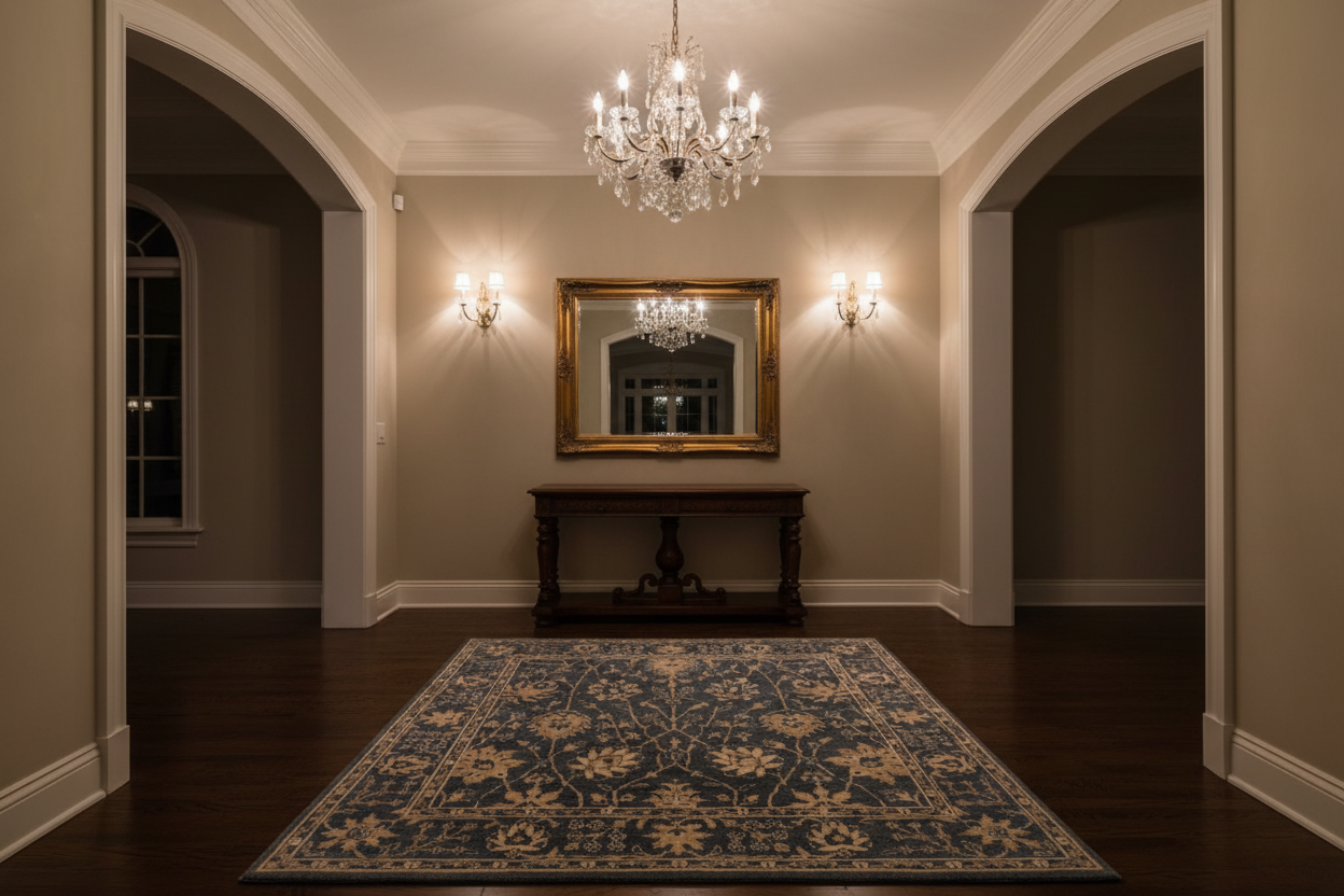 Indo-Oushak Design (6' Square) blue