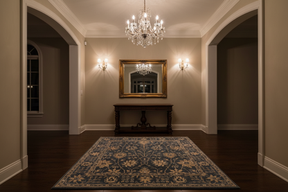 Indo-Oushak Design (6' Square) blue