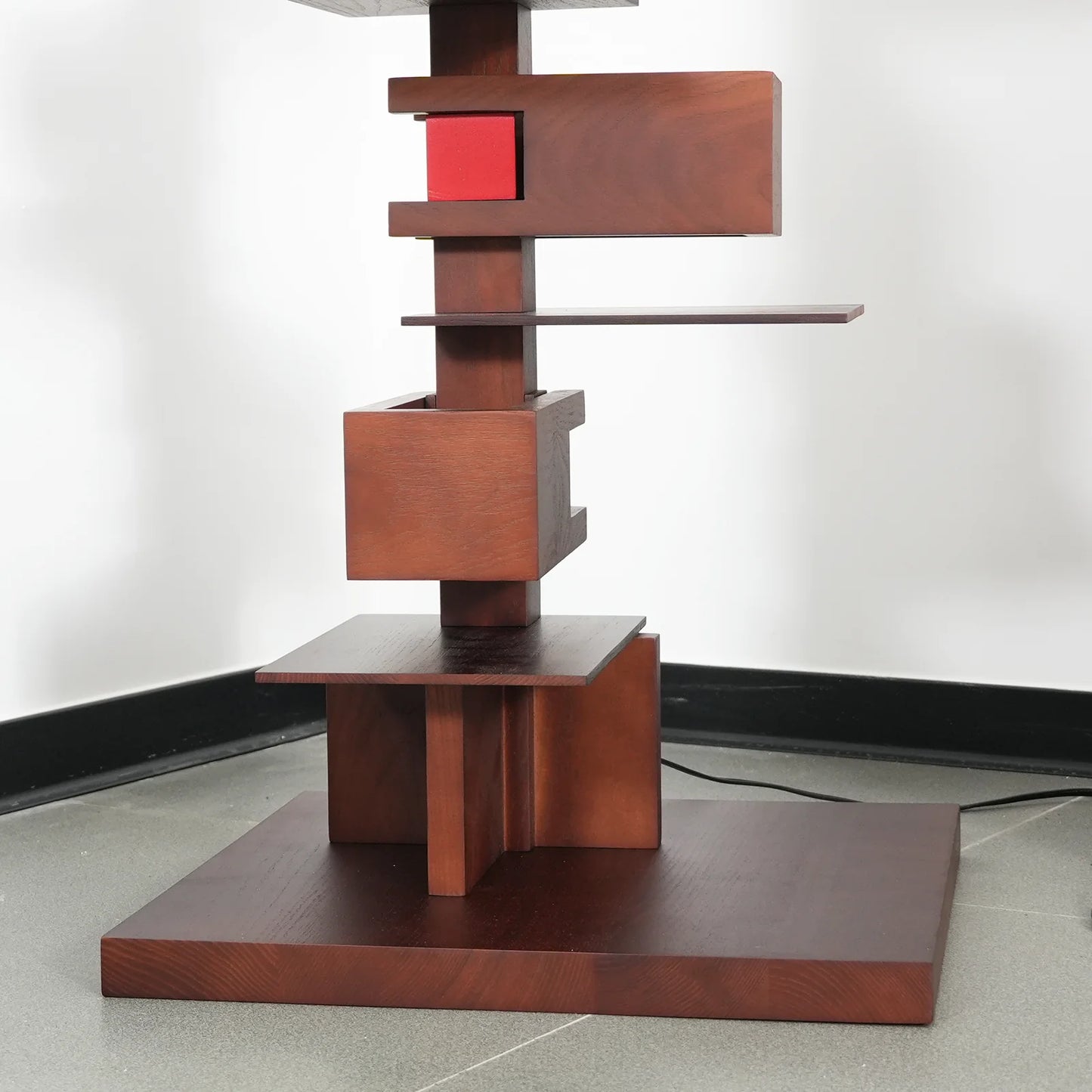 Taliesin Wood Stacked Floor Lamp - Nuvé