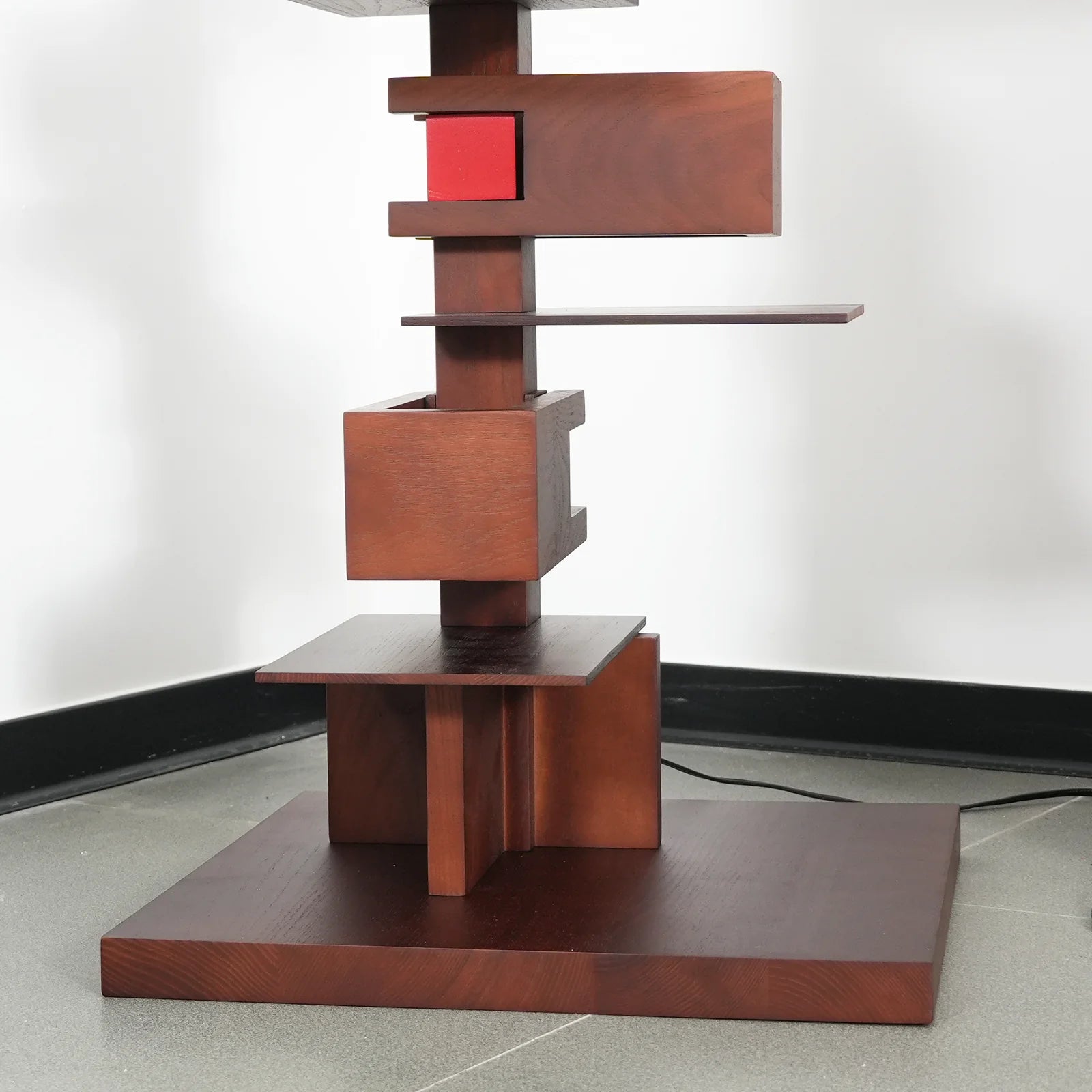 Taliesin Wood Stacked Floor Lamp - Nuvé