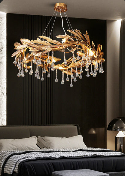 Teardrop Crystal Blade Chandelier - Nuvé