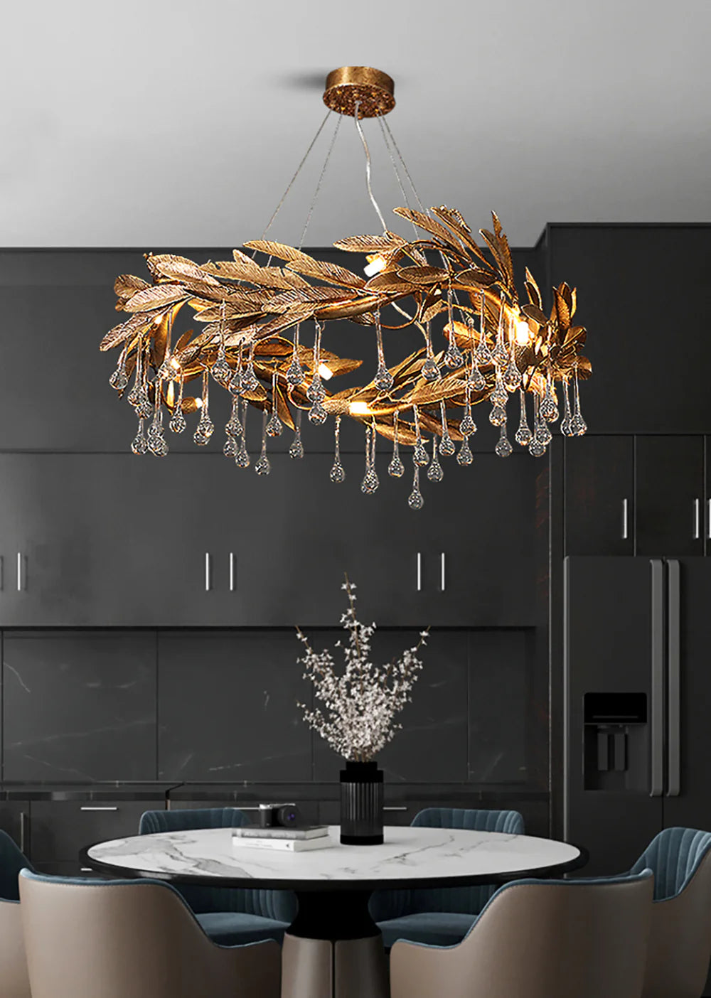 Teardrop Crystal Blade Chandelier - Nuvé