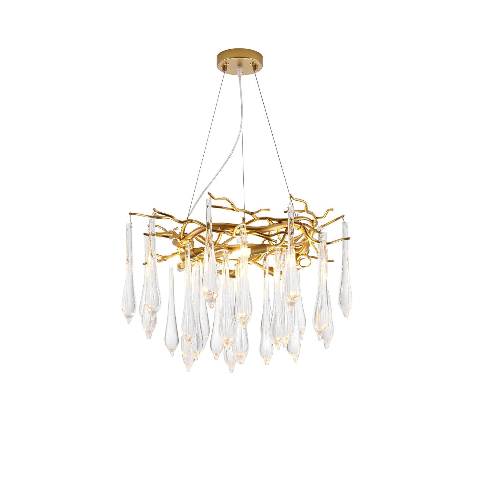 Teardrop Round Crystal Chandelier - Nuvé