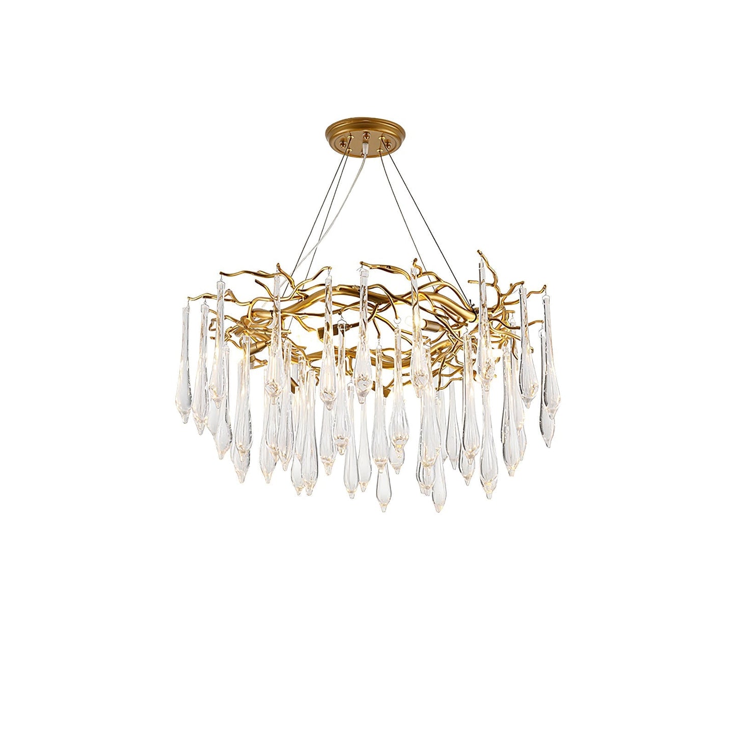 Teardrop Round Crystal Chandelier - Nuvé