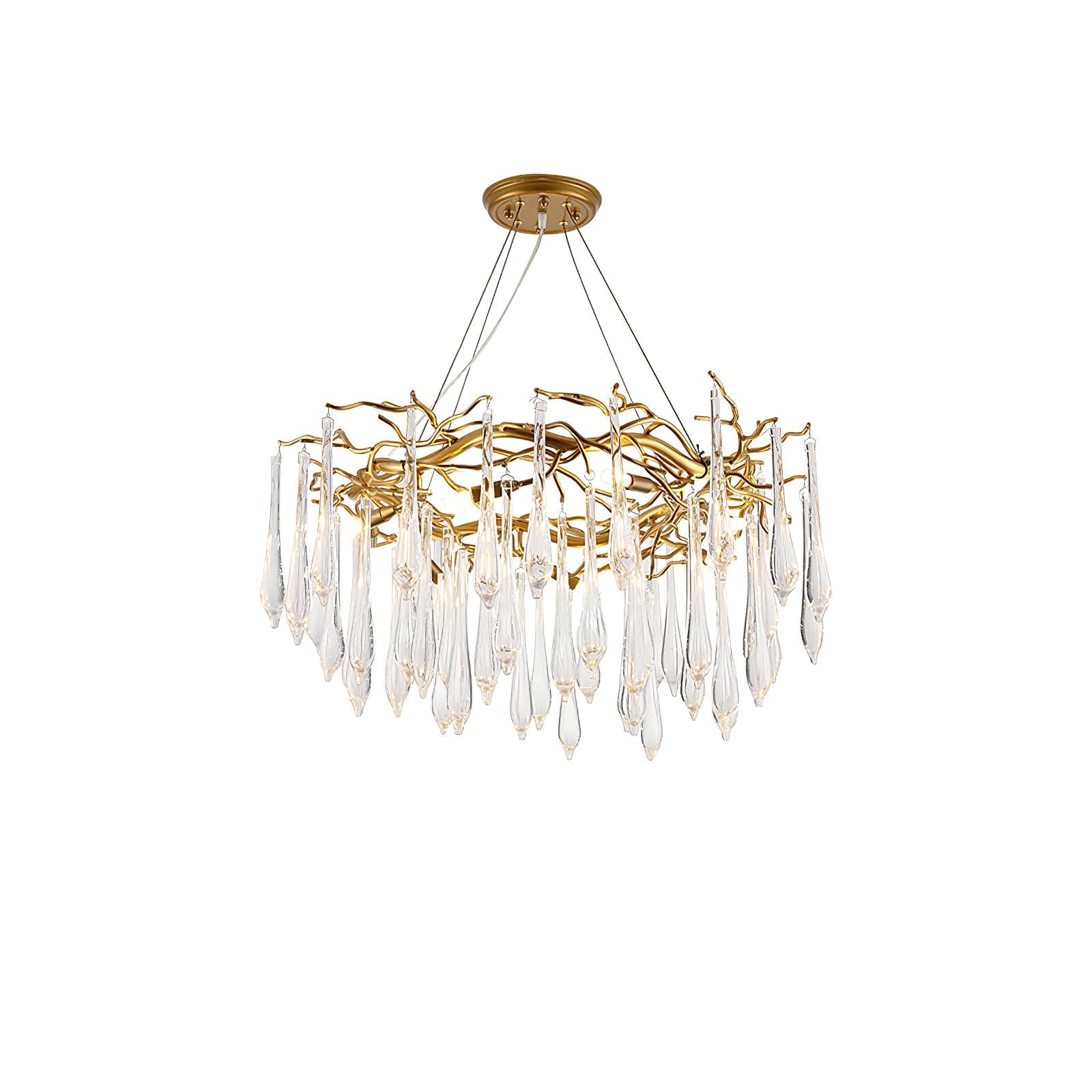 Teardrop Round Crystal Chandelier - Nuvé