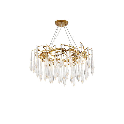 Teardrop Round Crystal Chandelier - Nuvé