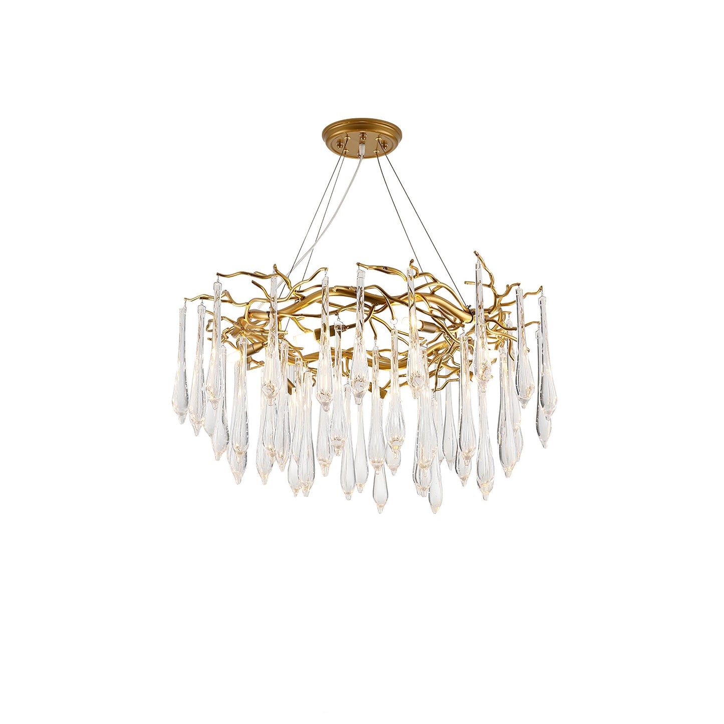 Teardrop Round Crystal Chandelier - Nuvé