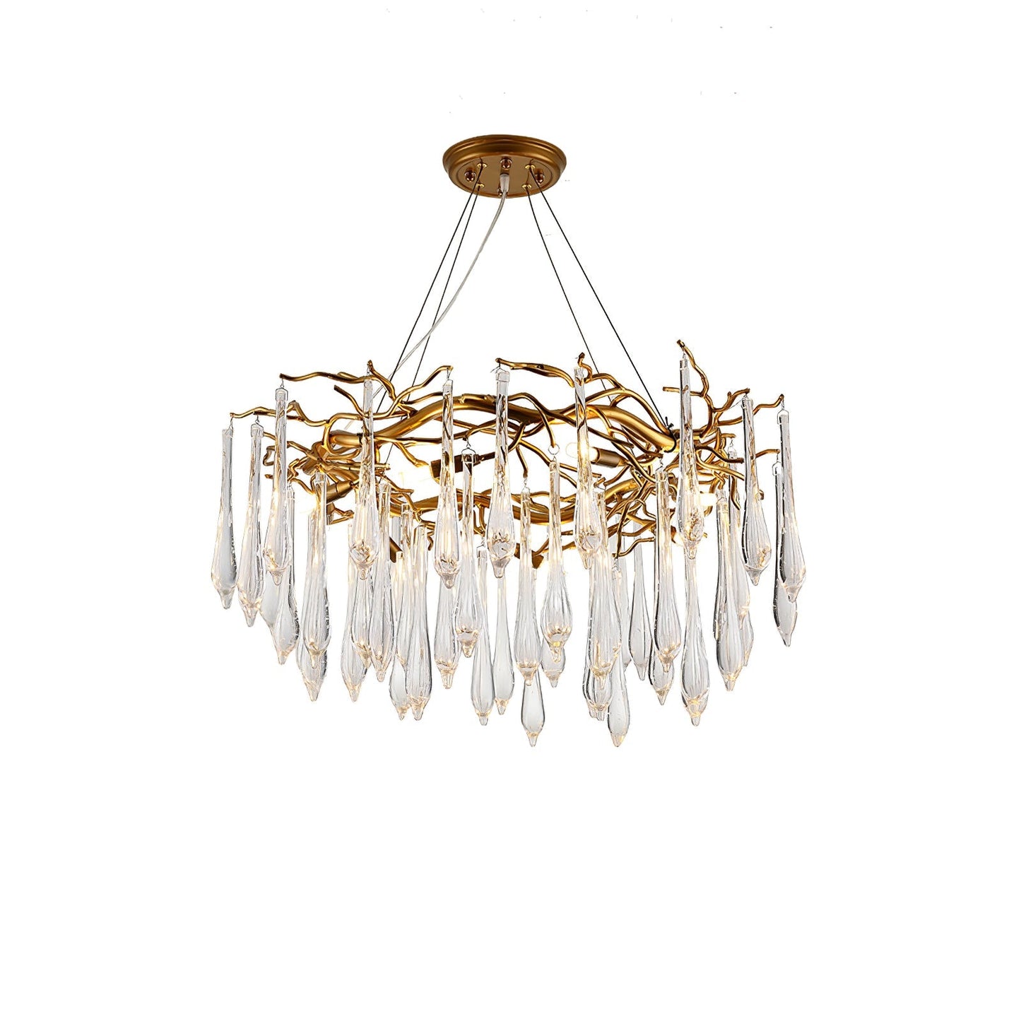 Teardrop Round Crystal Chandelier - Nuvé