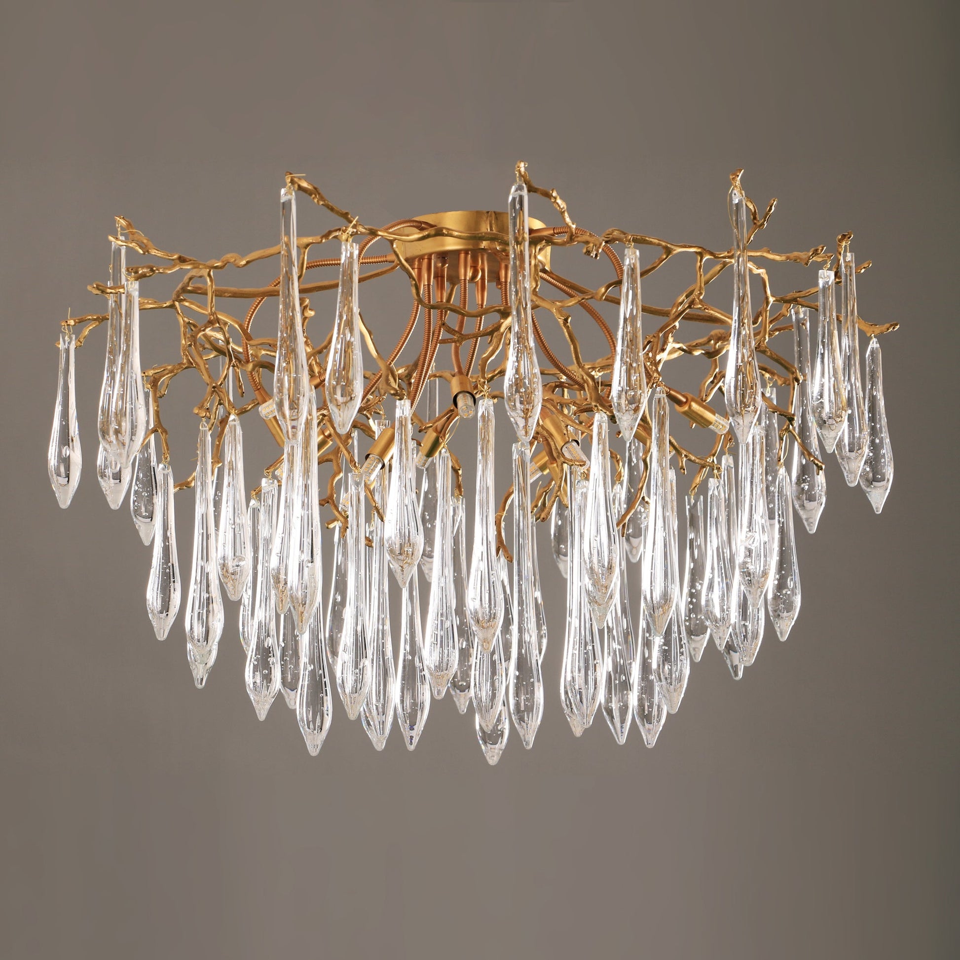 Teardrop Round Crystal Ceiling Lamp - Nuvé