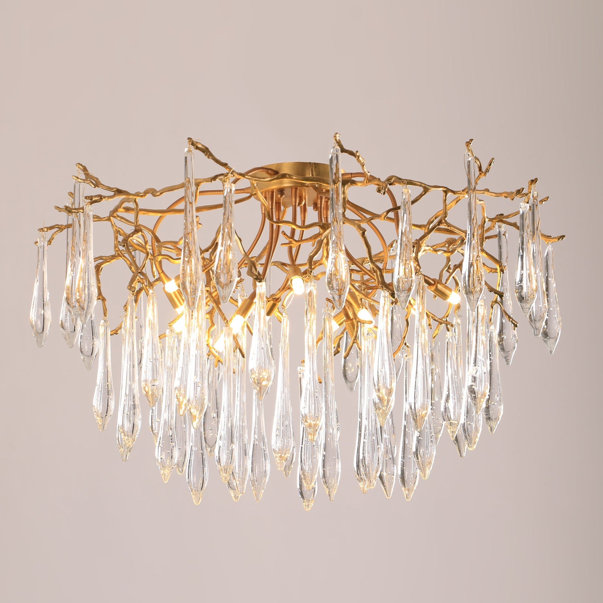 Teardrop Round Crystal Ceiling Lamp - Nuvé