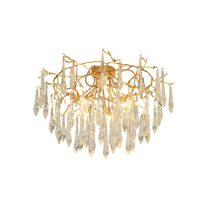 Teardrop Round Crystal Ceiling Lamp - Nuvé