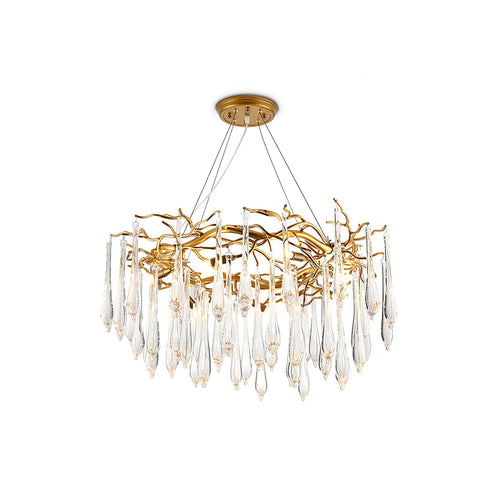 Teardrop Round Crystal Chandelier - Nuvé