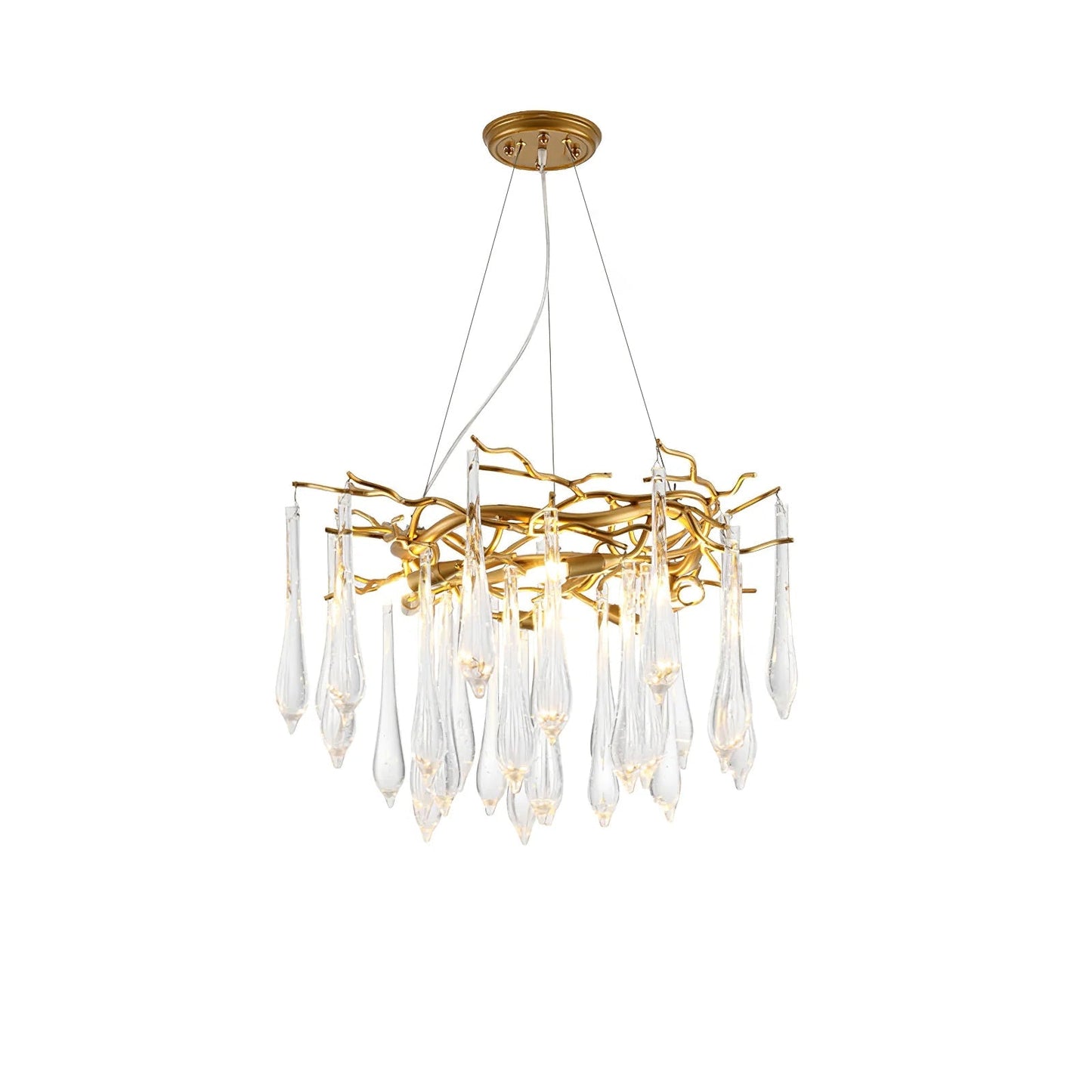 Teardrop Round Crystal Chandelier - Nuvé