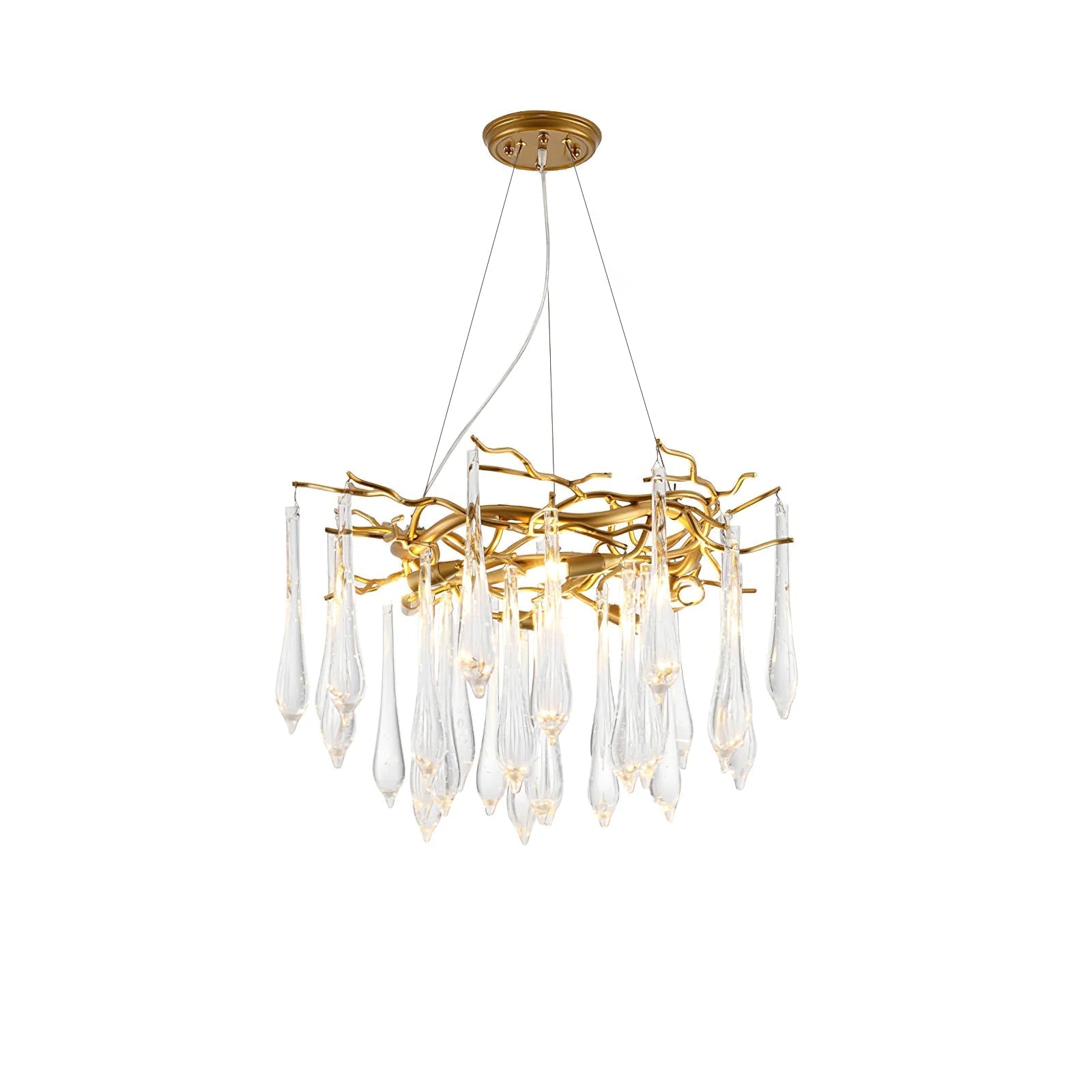 Teardrop Round Crystal Chandelier - Nuvé