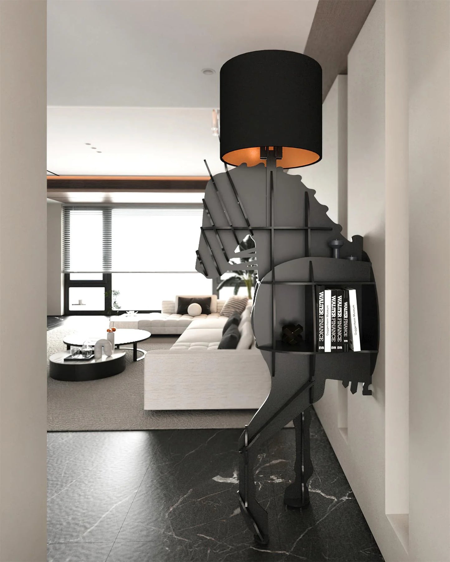 Tete Horse Stand Floor Lamp - Nuvé