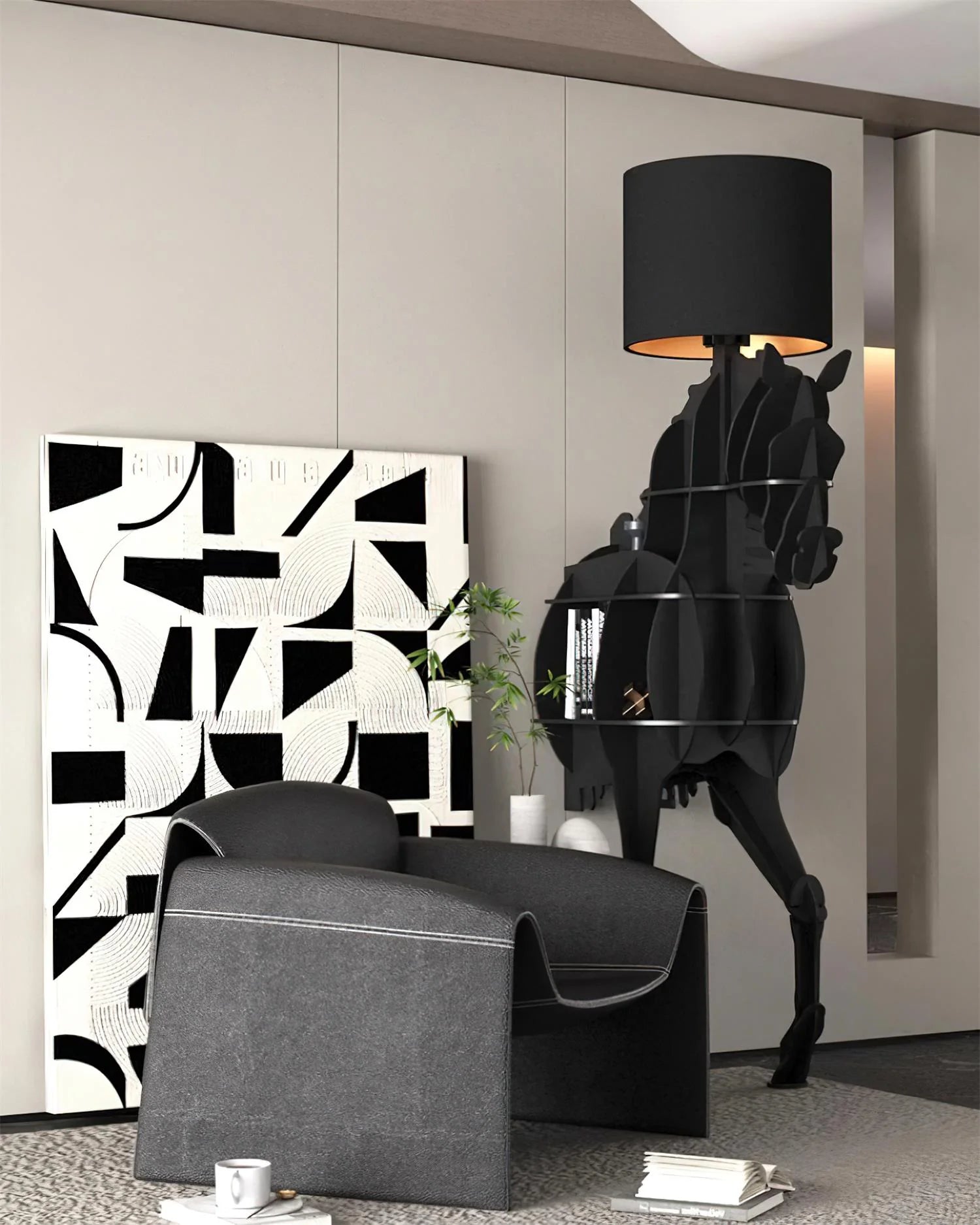 Tete Horse Stand Floor Lamp - Nuvé