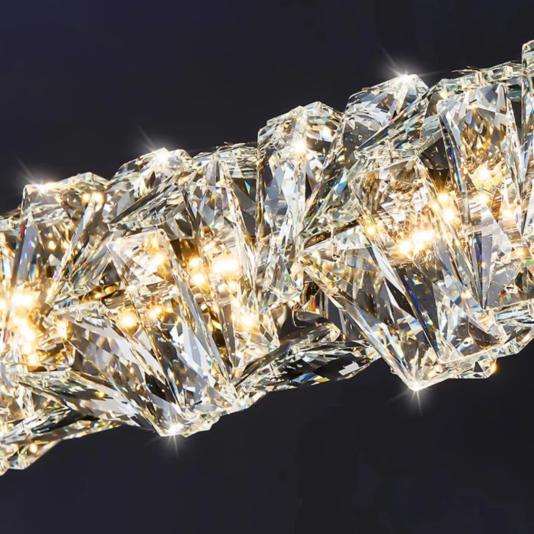 Pierre Gold Crystal Chandelier - Nuvé
