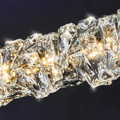 Twist Linear Crystal Chandelier