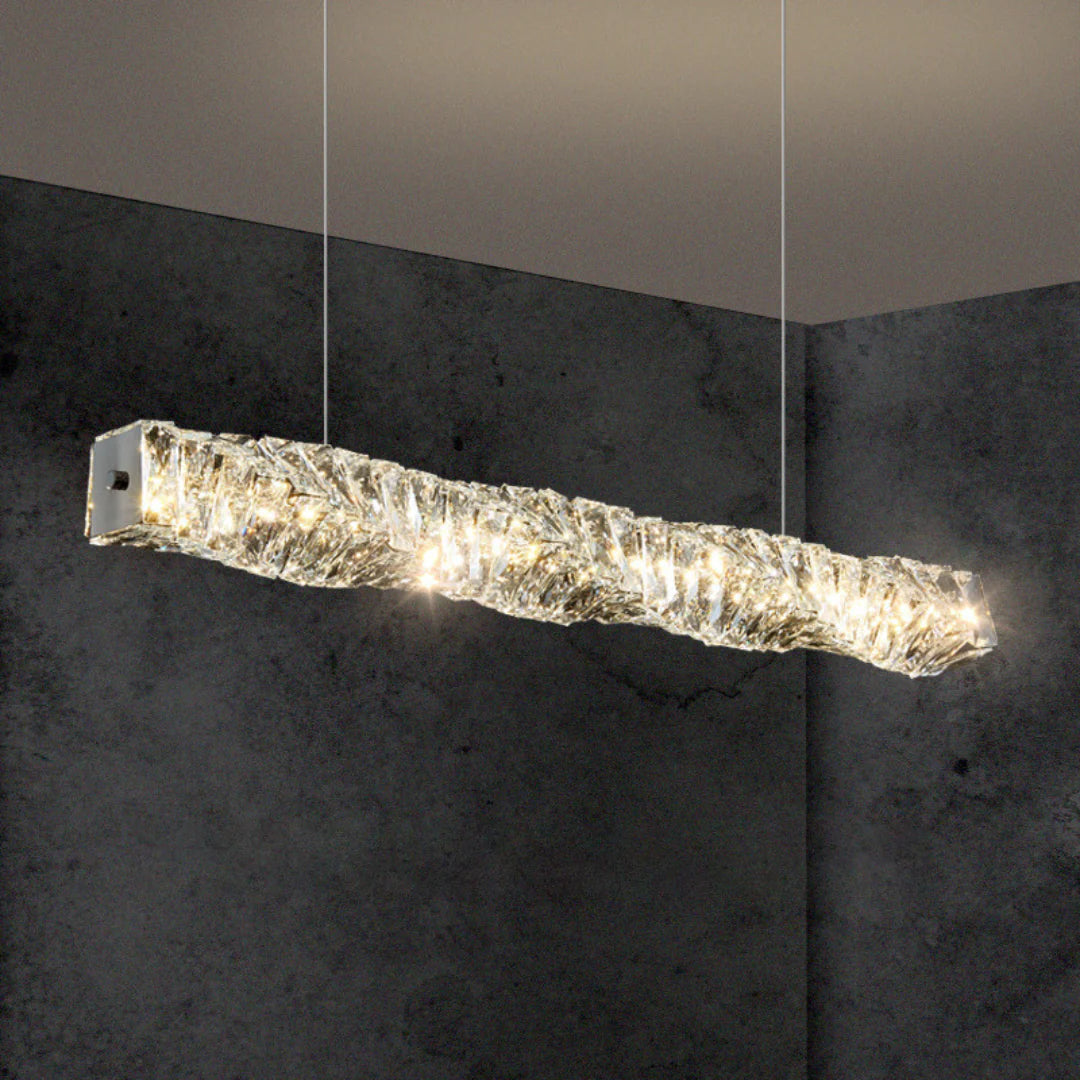 Twist Linear Crystal Chandelier