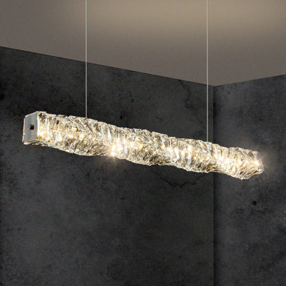 Twist Linear Crystal Chandelier