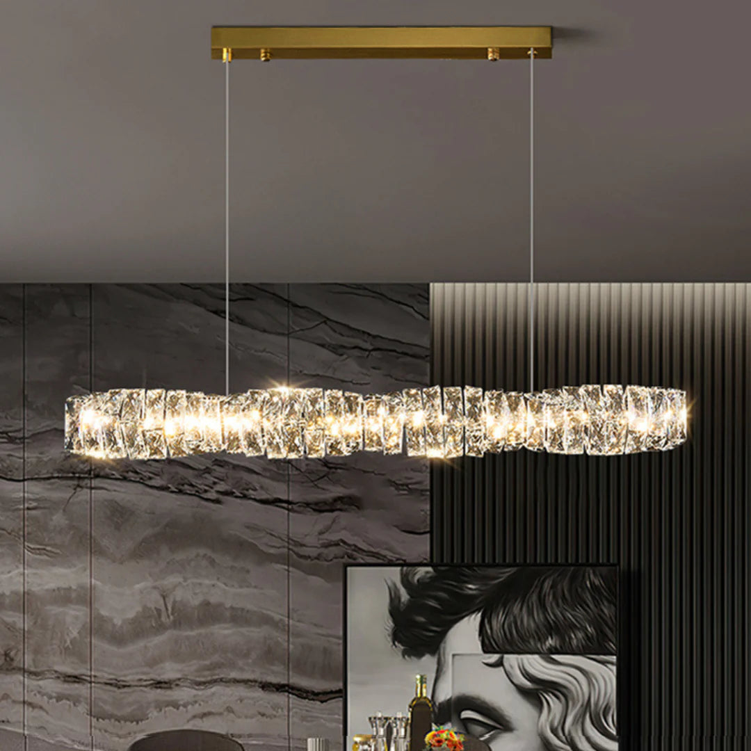 Twist Linear Crystal Chandelier
