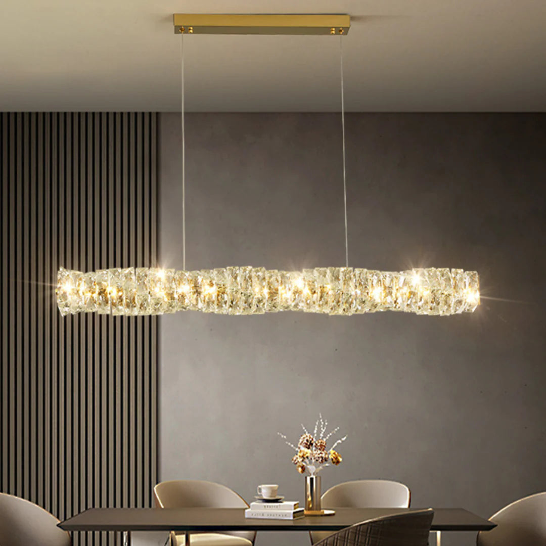 Pierre Gold Crystal Chandelier - Nuvé