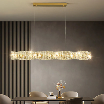 Twist Linear Crystal Chandelier