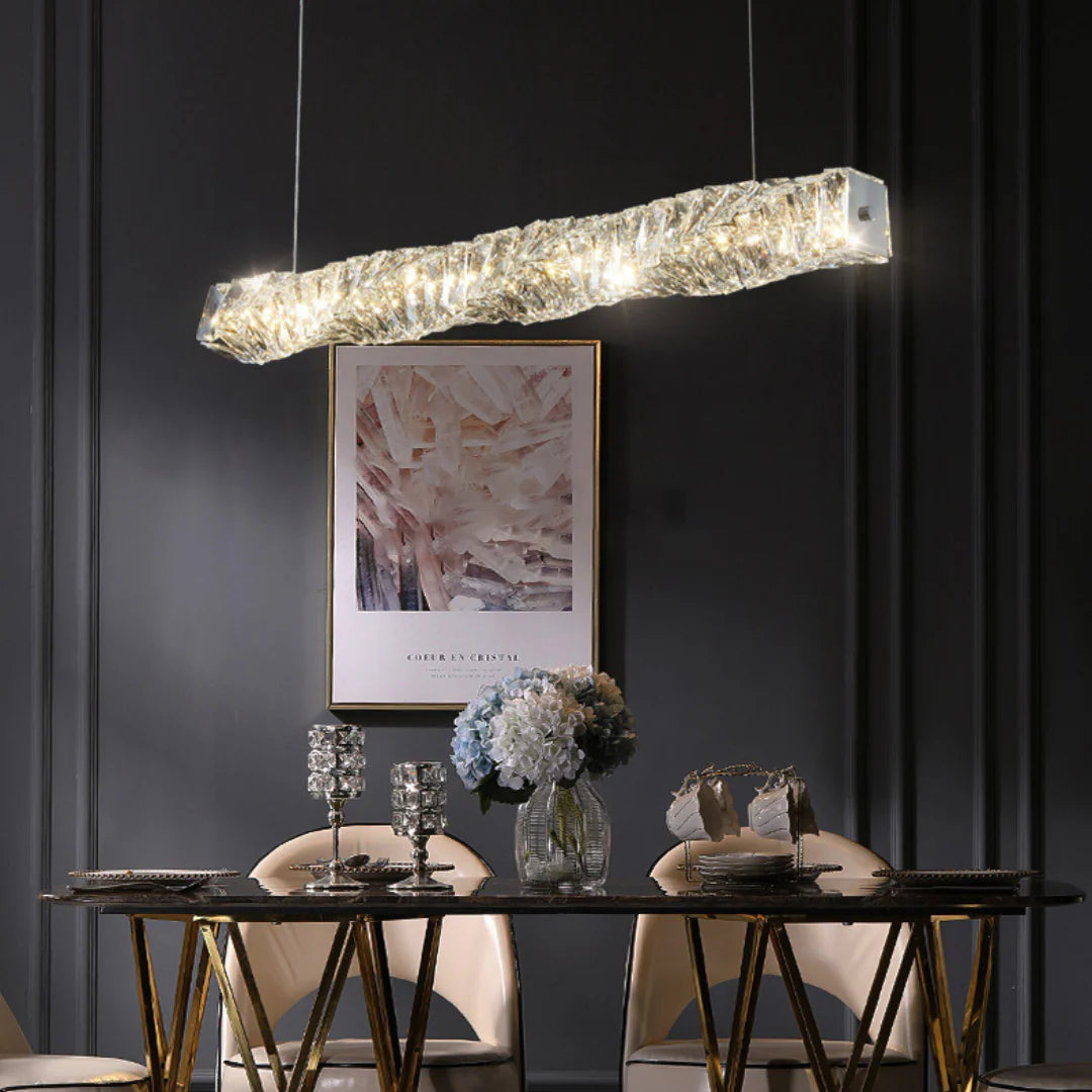 Twist Linear Crystal Chandelier