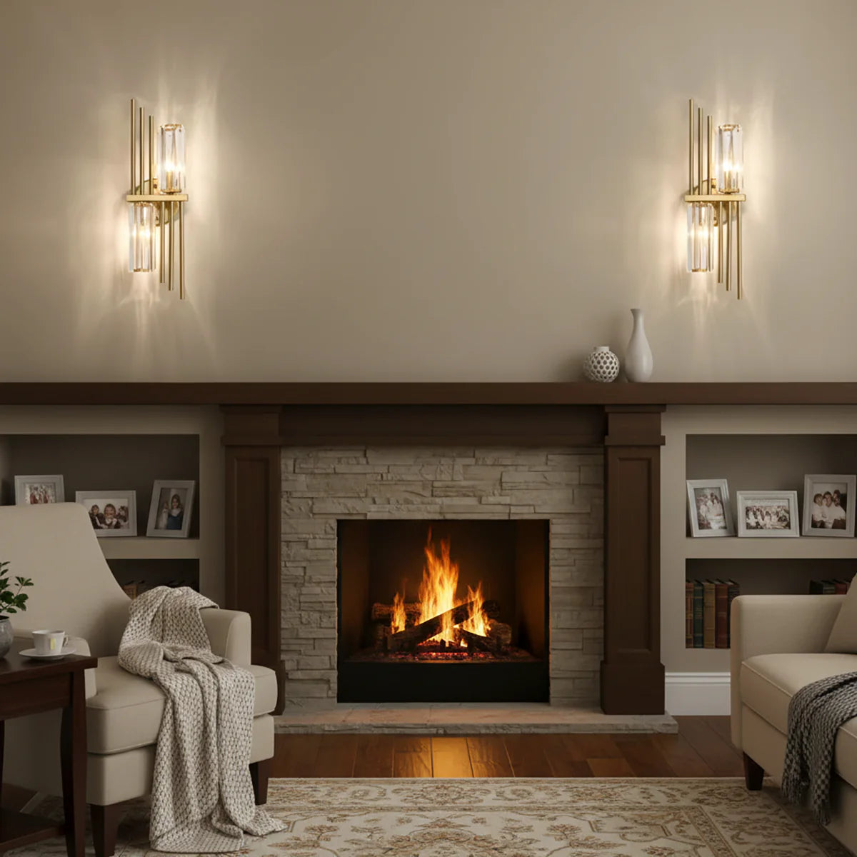 Three Crystal Wall Lamps - Nuvé
