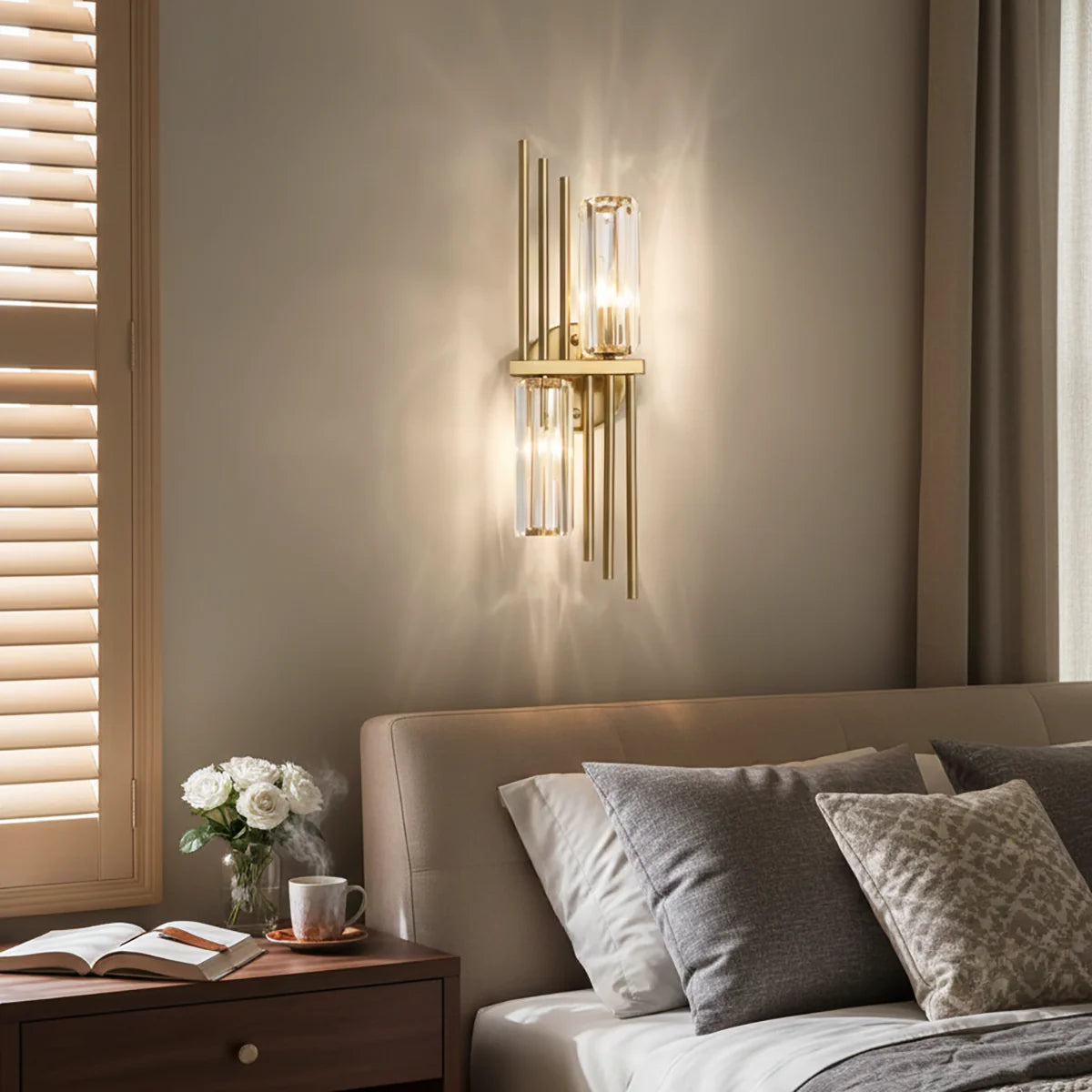 Three Crystal Wall Lamps - Nuvé