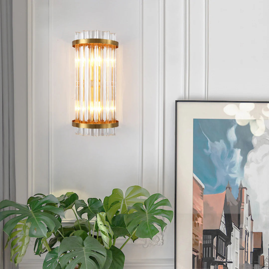 Three Sided Crystal Rod Wall Lamp - Nuvé