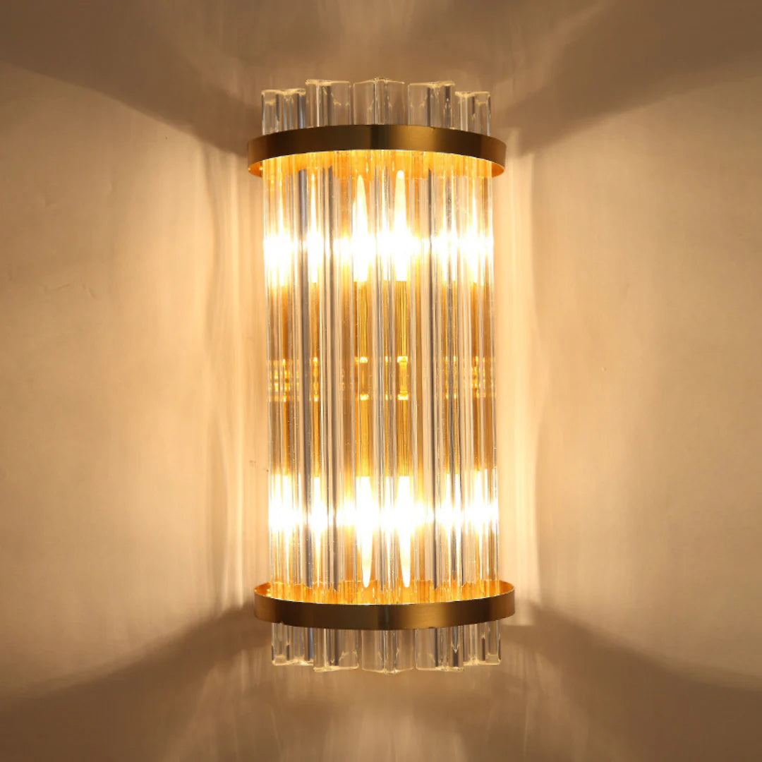 Three Sided Crystal Rod Wall Lamp - Nuvé