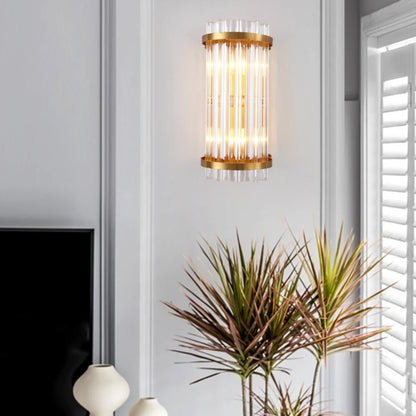 Three Sided Crystal Rod Wall Lamp - Nuvé