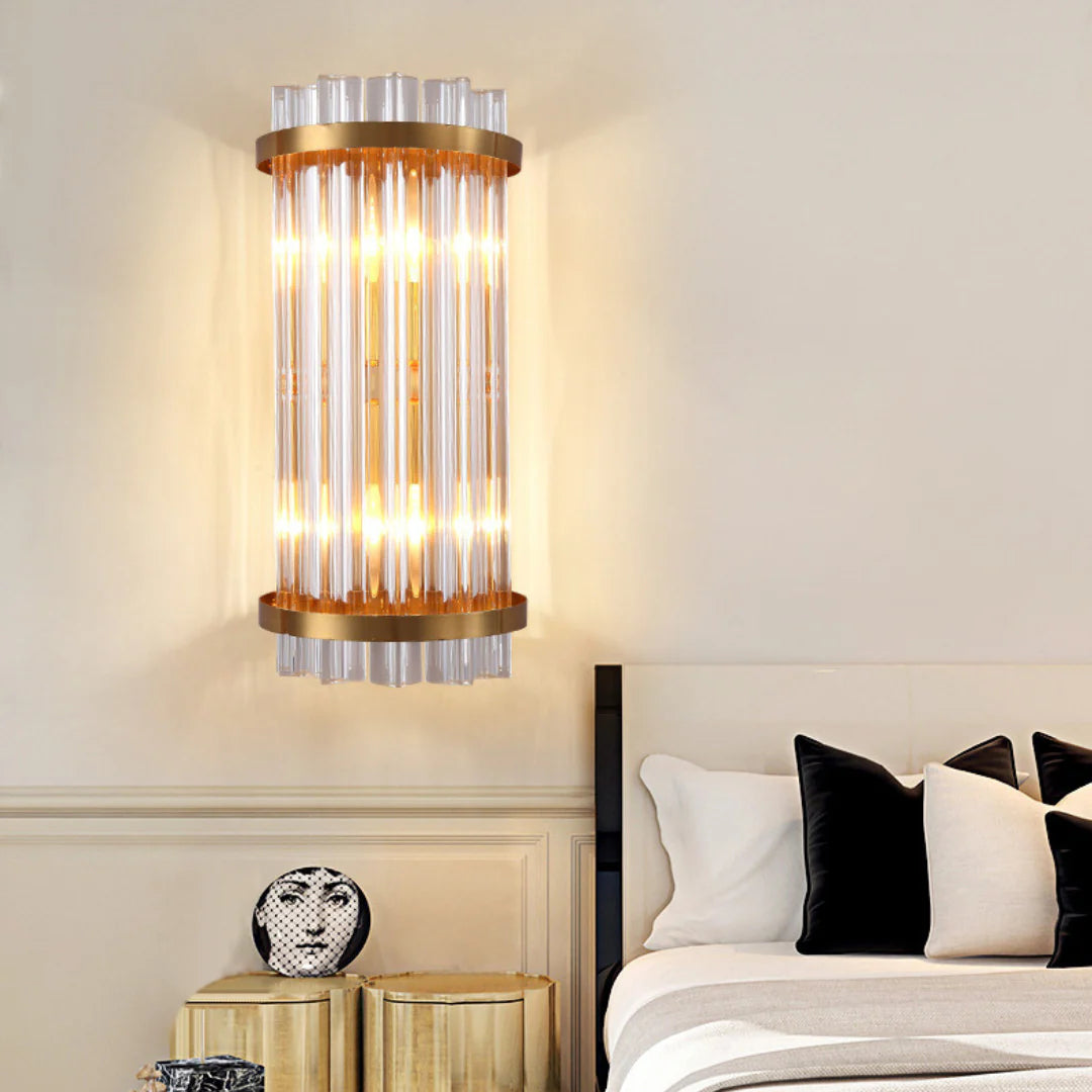 Three Sided Crystal Rod Wall Lamp - Nuvé