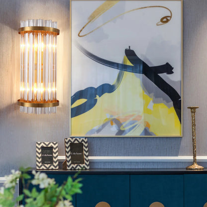 Three Sided Crystal Rod Wall Lamp - Nuvé