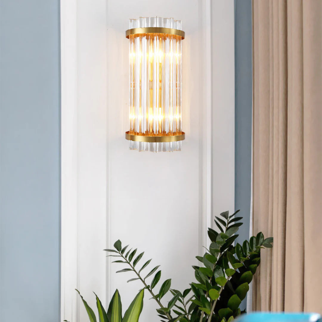 Three Sided Crystal Rod Wall Lamp - Nuvé
