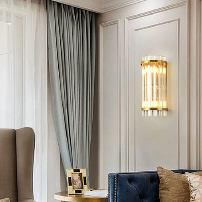 Three Sided Crystal Rod Wall Lamp - Nuvé
