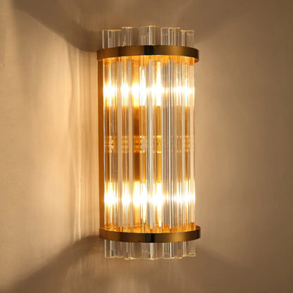 Three Sided Crystal Rod Wall Lamp
