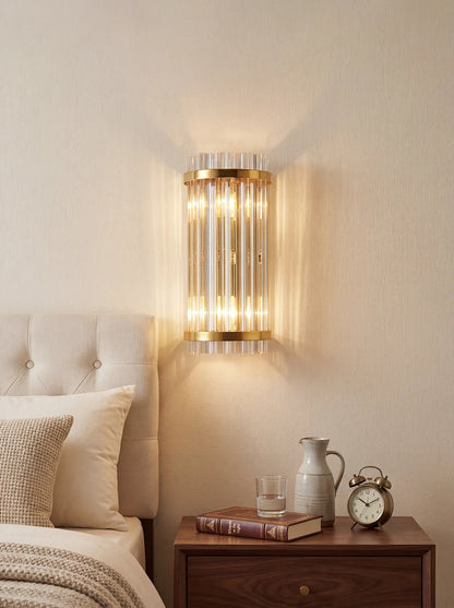 Three Sided Crystal Rod Wall Lamp