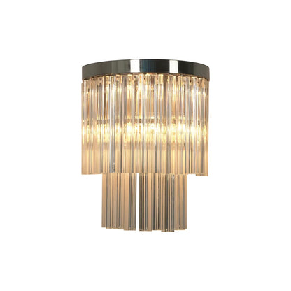 Tiered Clear Glass Rod Wall Light