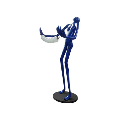 Korewolamp tilt-head human sculpture floor lamp with adjustable head and modern design, standing on a base with a sleek finish.