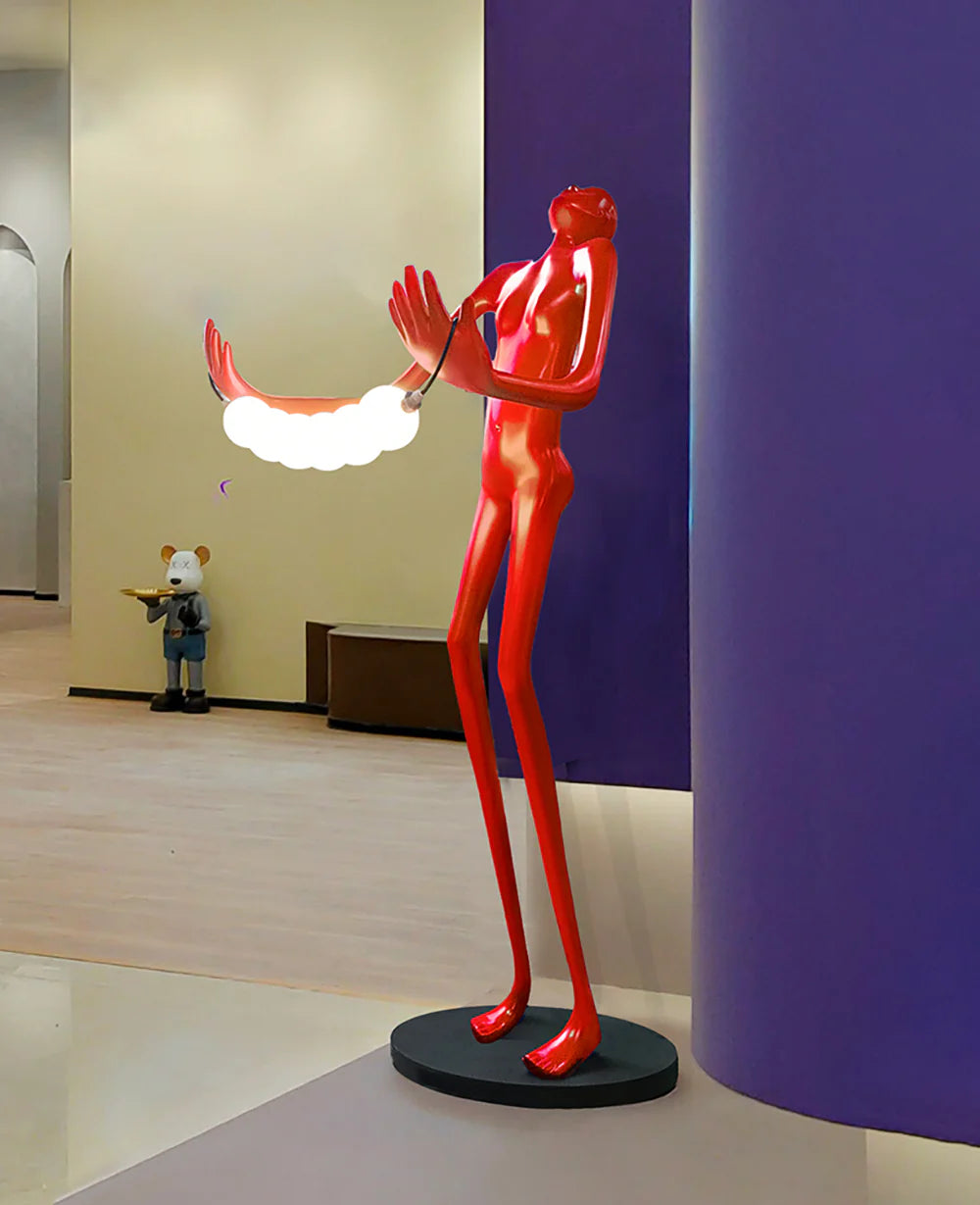 Tilt Head Human Sculpture Floor Lamp - Nuvé