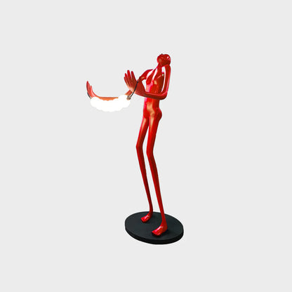 Korewolamp tilt-head human sculpture floor lamp with adjustable head and modern design, ideal for contemporary living spaces.