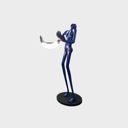 Tilt Head Human Sculpture Floor Lamp - Nuvé