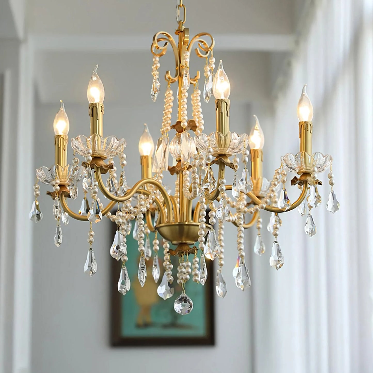 Floral Candelabra Crystal Chandelier