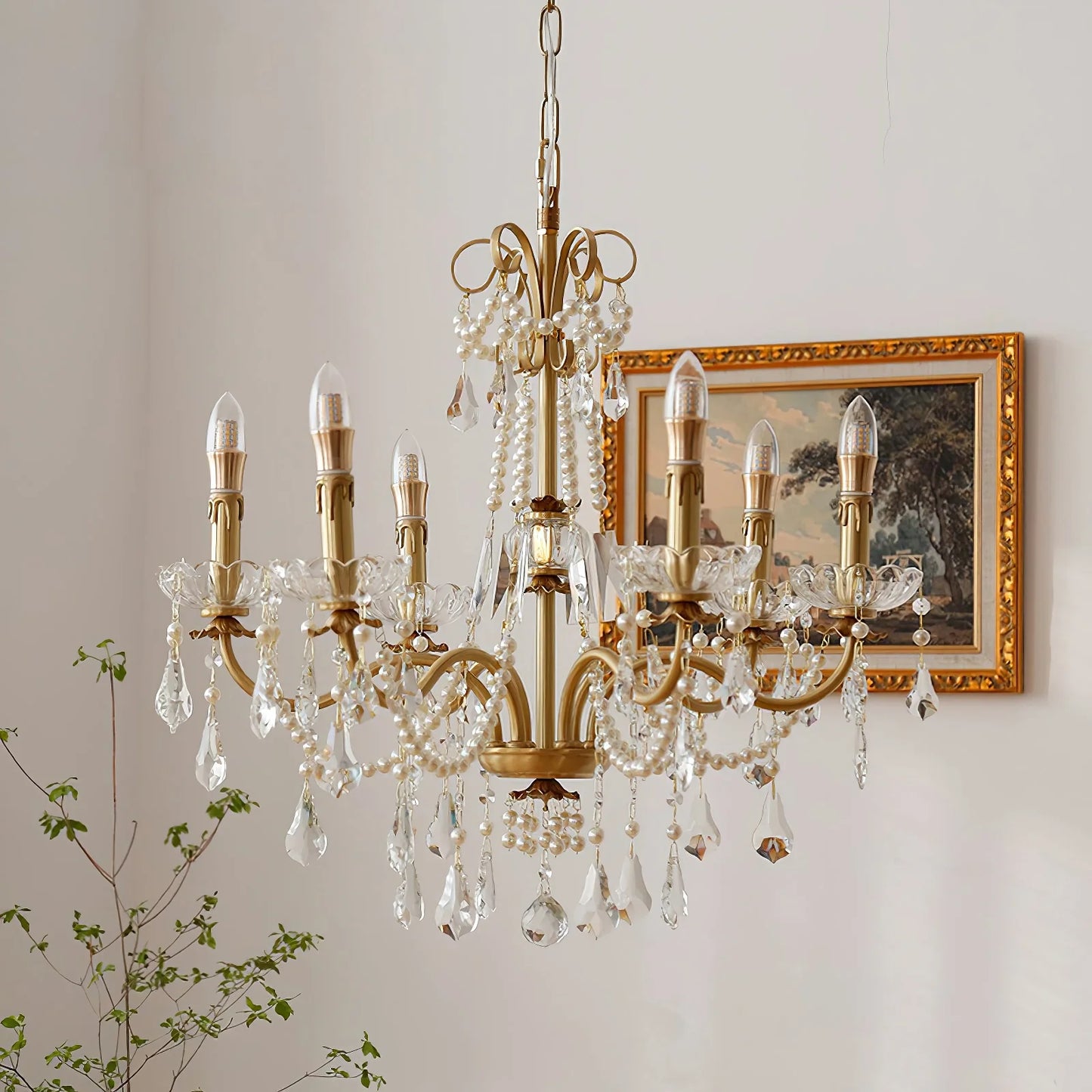 Floral Candelabra Crystal Chandelier